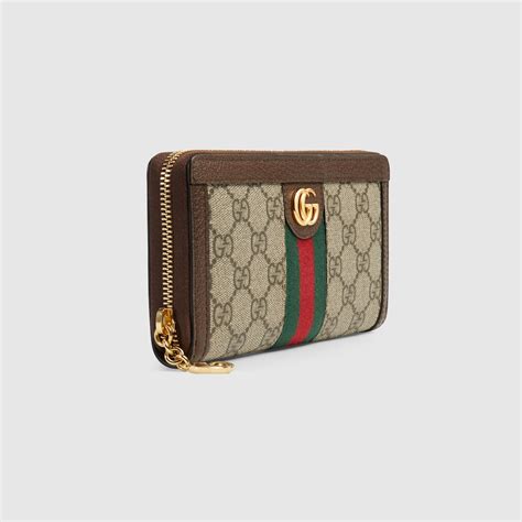 black gucci zipper wallet|Gucci ophidia zip around wallet.